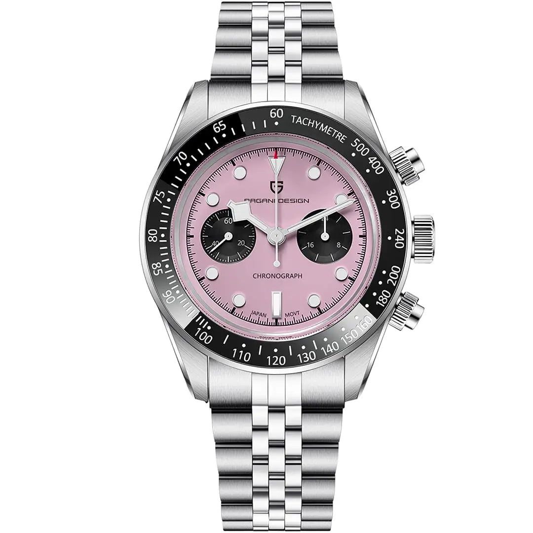 Nuevo PAGANI DESIGN 2026 Panda Retro reloj de hombre de lujo de cuarzo, cronógrafo Speed, zafiro AR, luminoso, envío local