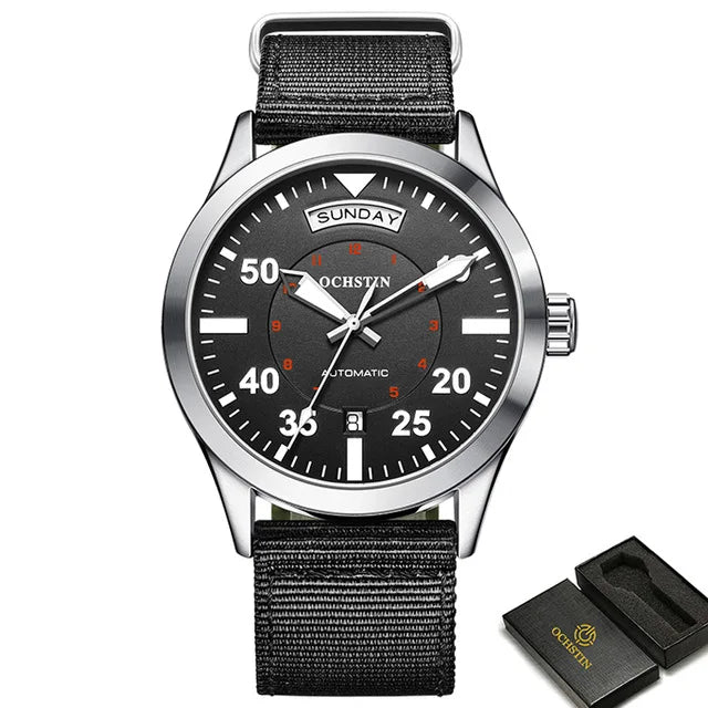 Pilot Men's Watches OCHSTIN Automatic Mechanical Men Watch Military Outdoor Waterproof Wristwatch Date Week Dial Gift For Male