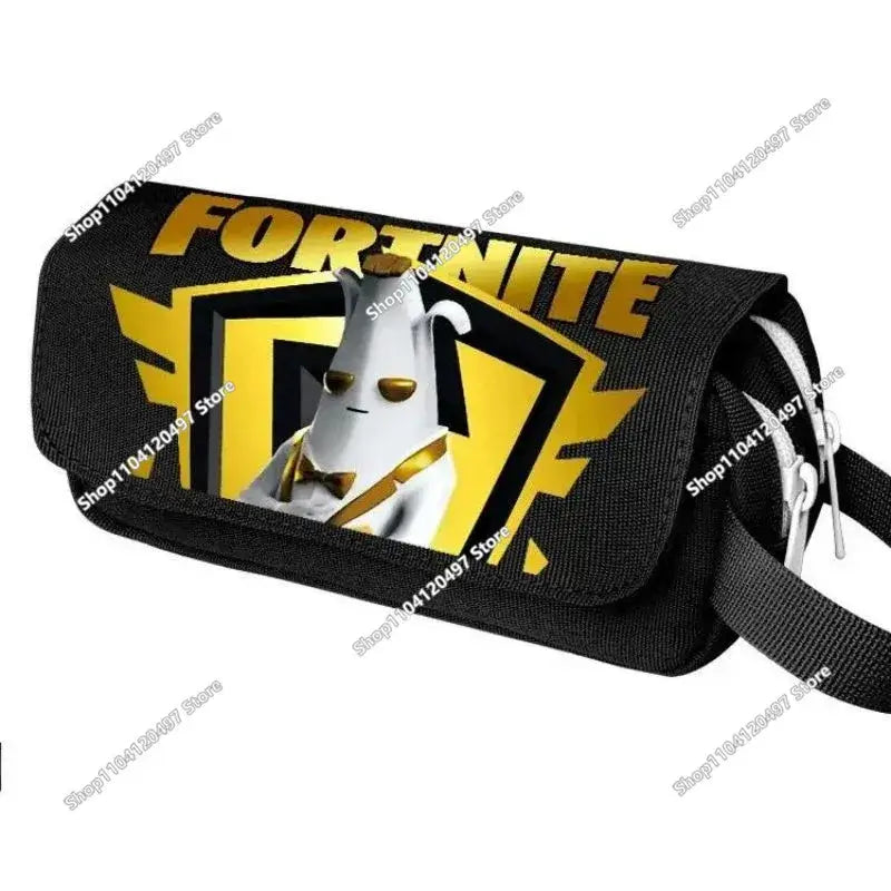 Аниме несесер за моливи Fortnites, кавай, с голям капацитет, водоустойчив ръчен несесер за косплей, офис канцеларски подарък играчка