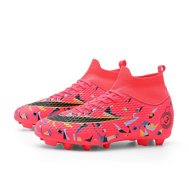 Profesionální pánské kopačky na fotbal, vysoké sportovní boty na venkovní použití, AG/FG, dlouhé kolíky, pro umělou trávu, trénink i zápas