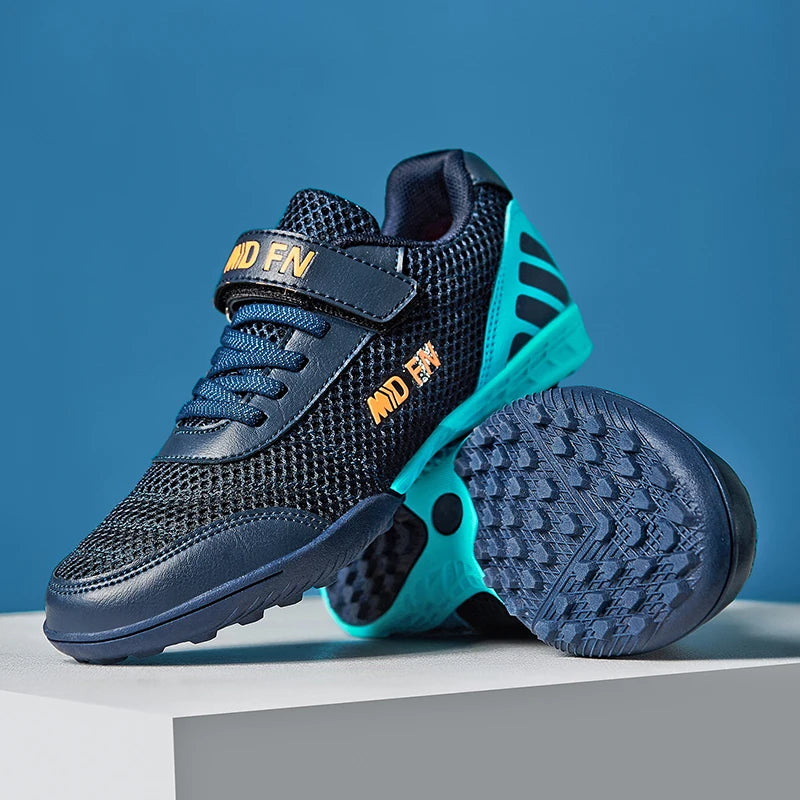 Stylish and Comfortable Boys' and Girls' Training Game Sneakers for Indoor and Outdoor Lawn, Youth Student Soccer Shoes Sizes 29-39