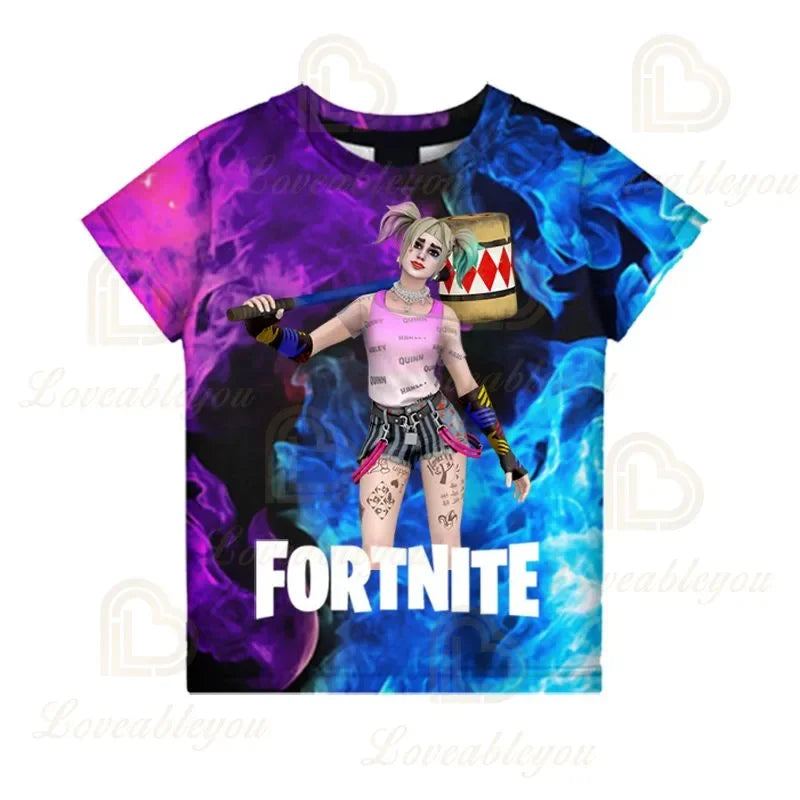 Fortnite Victory Game 3D T-shirt Babys Clothing Harajuku Tshirt Children Cute Kids Battle Royale Hero Tops Boys Girls