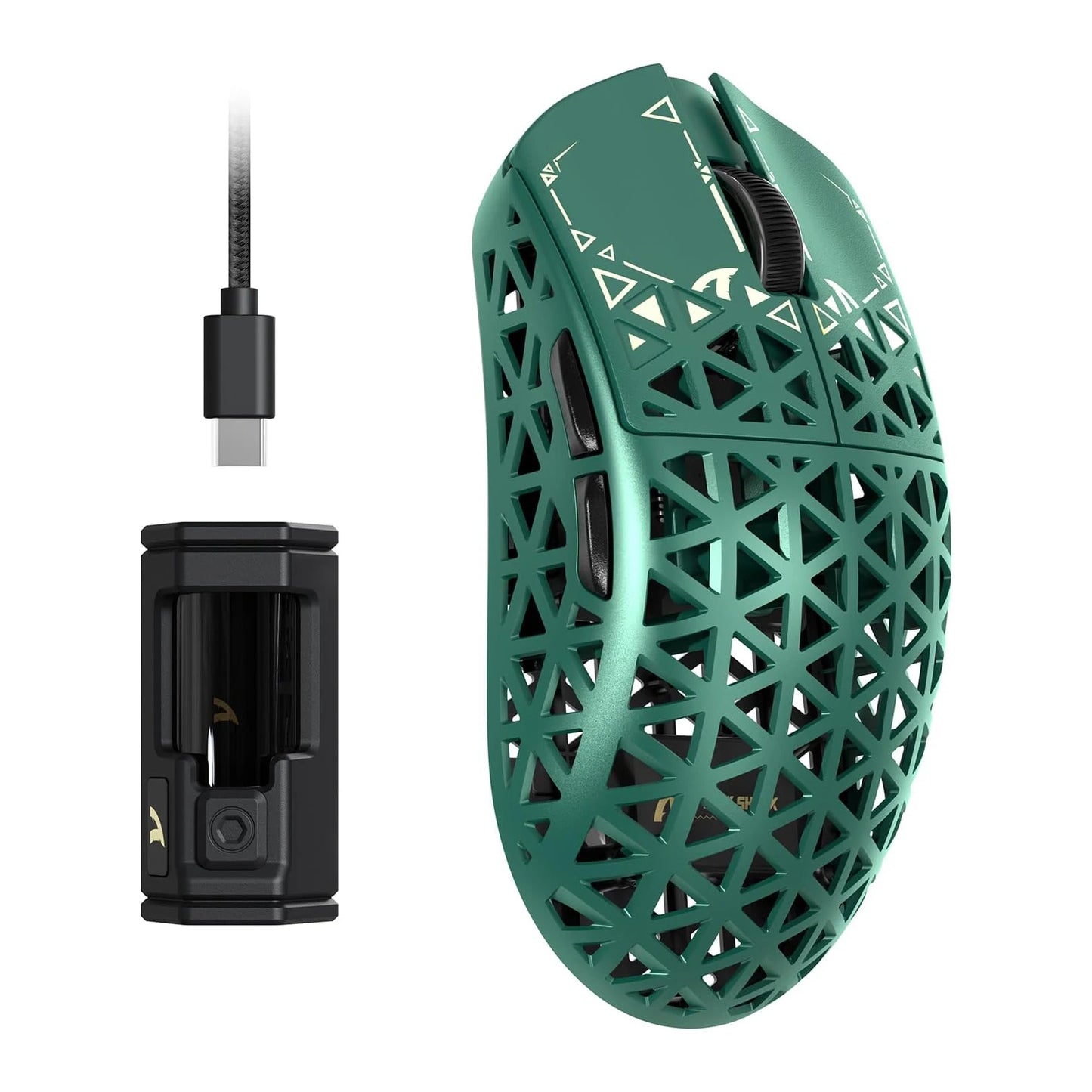 Mouse de gaming wireless ATTACK SHARK R5 Ultra 8K din fibră de carbon, cu senzor 42000 DPI-PAW3950 MAX - ultra-ușor, 39g, pentru Win/Mac