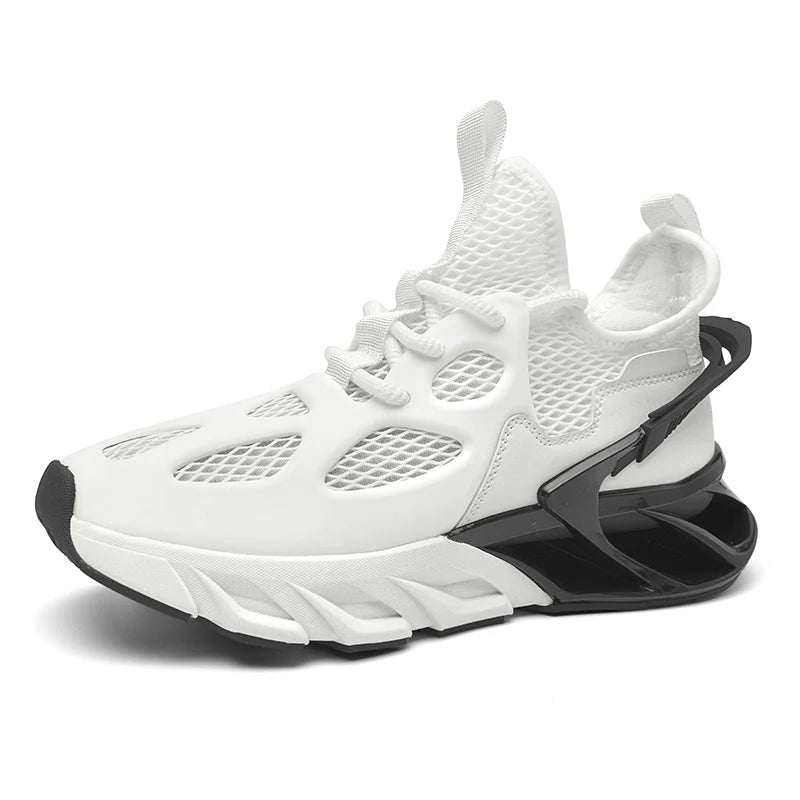 Men's Sports Shoes New Mesh Breathable Outdoor High Elasticity Running Shoes Fashionable Summer Comfortable Sports Tennis Shoes