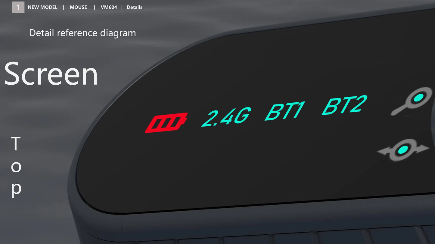 Ergonomische 2.4GHz Wireless BT RGB-Maus, Dual-Mode, für Laptop, Desktop und Büro, leise kabellose vertikale Gaming-Maus