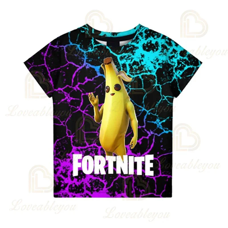 Fortnite Victory Royale Ninja Fashion 3D-T-Shirts, Sommer-Kurzarm, Kinderkleidung, Cartoon-Print, Babykleidung, Kinder-T-Shirt