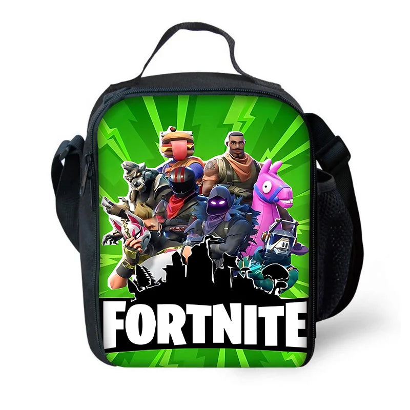 Beliebte Fortnite-Kinder-Isoliertasche mit großem Fassungsvermögen für Jungen und Mädchen, wiederverwendbare Thermo-Kühltasche für Schüler und Outdoor-Lunchbox