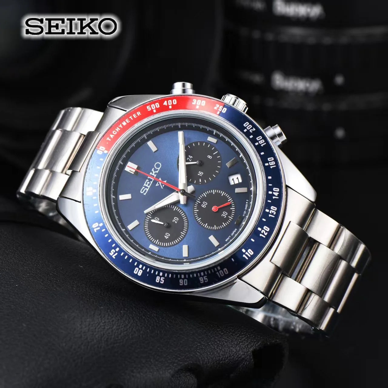 Seiko Fashion Multi-functional Watch Business Leisure Sports Quartz Watch Calendar Waterproof Quartz Watch