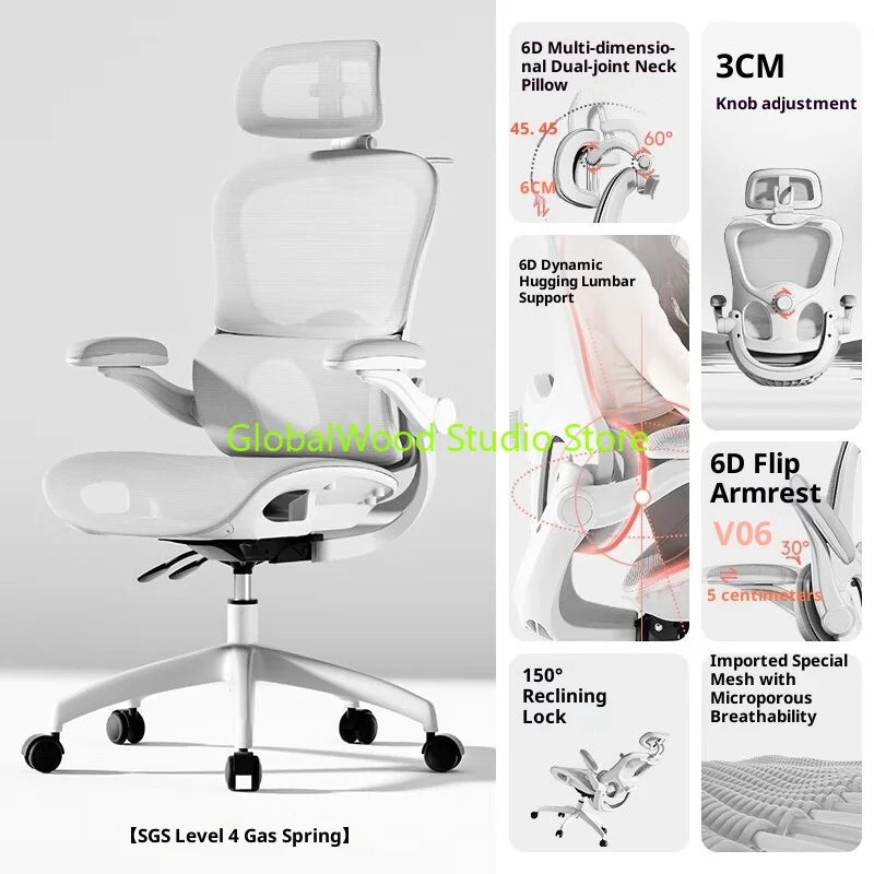 Massage Ergonomic Rattan Chair Folding Office Chaise Sihoo Leather Office Chair With Chairs for Living Room Weightless Desk