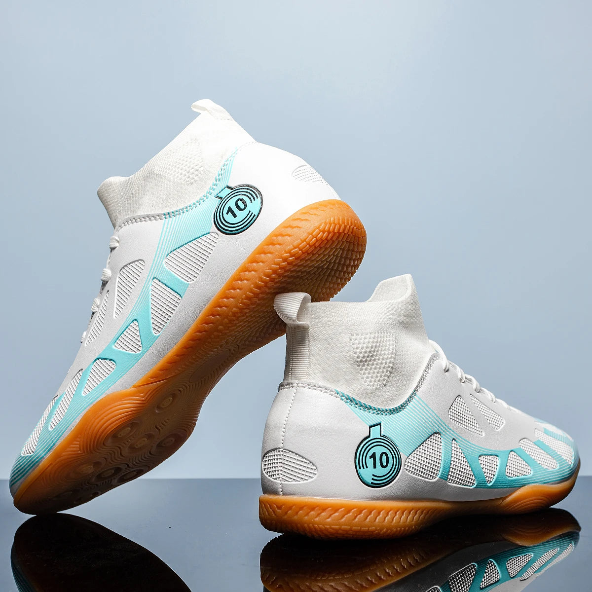Men's Sports IC Indoor Flat Bottomed Football Shoes Adult High-Tops Wear-Resisting Training Shoes Teenagers Non-Slip Shoes