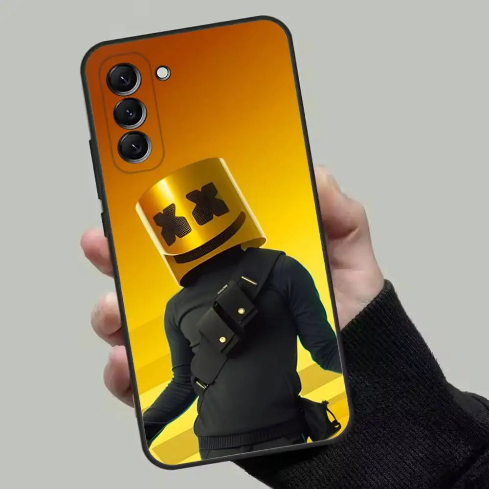 M-Midas F-Fortnite калъф за телефон за Samsung Galaxy A13,A21s,A22,A31,A32,A52,A53,A71,A80, мек черен кейс