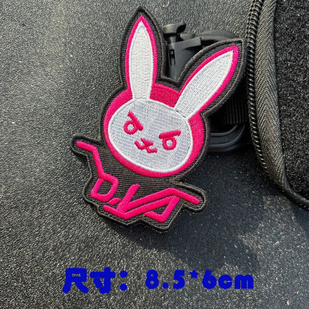 Anime Overwatch DVA Armband-Aufnäher Cosplay-Rucksack-Applikation Dekorative Aufnäher für Kleidung
