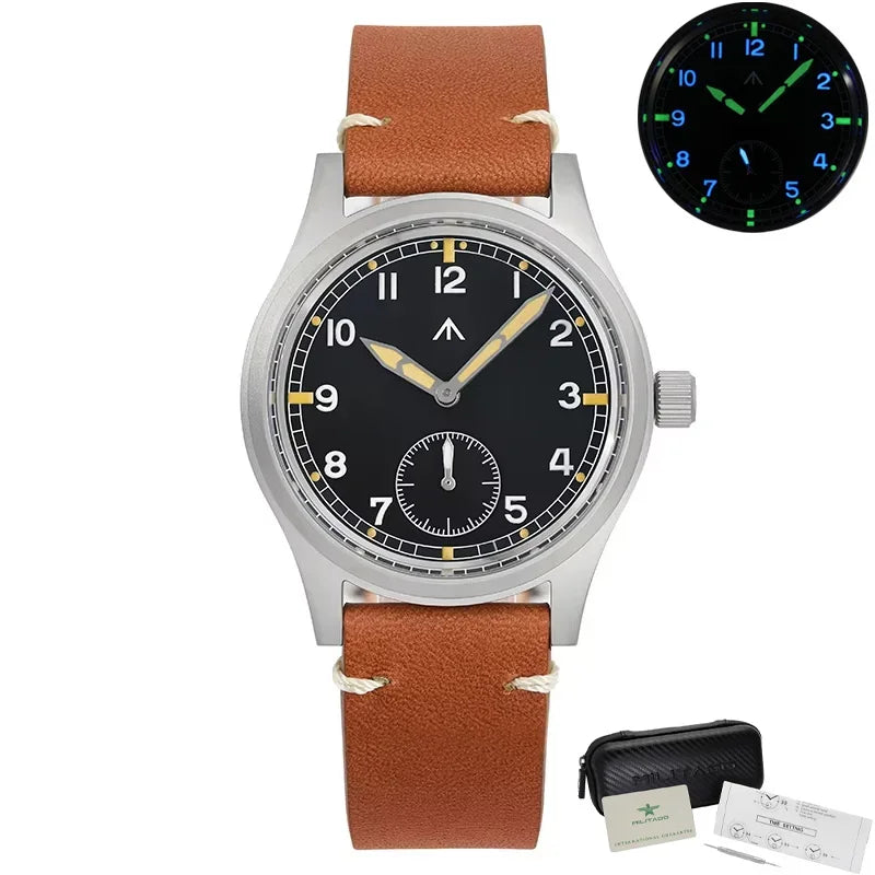Militado D12 Quartz Watch Men VD78 Movement Domed Sapphire Crystal V2 Clear AR Coating Wristwatch 10Bar Water Resistance Watch