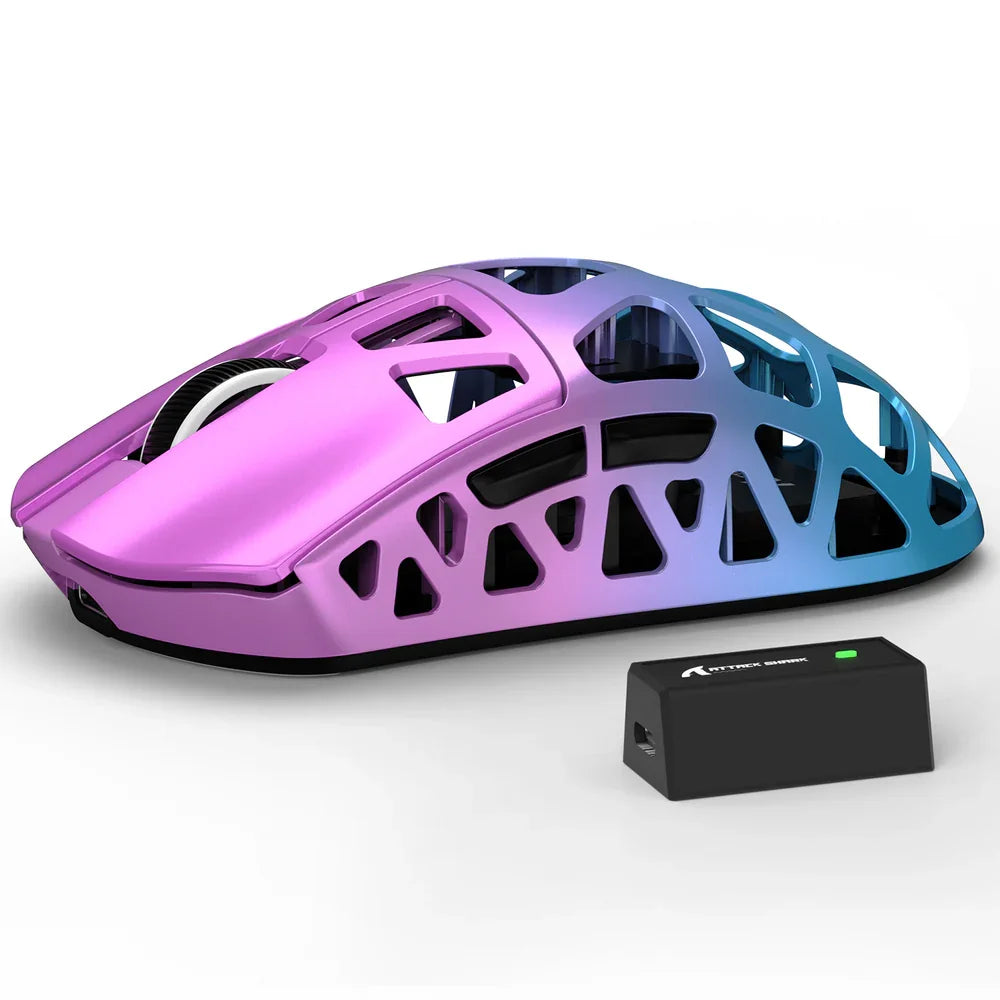 ATTACK SHARK R3 Magnesium Alloy Gaming Mouse 8K Wireless Superlight Mouse, PAW3395 Sensor, 26000 DPI, 8000Hz Polling Rate, Bluetooth, 2.4G & Wired Gaming Mouse