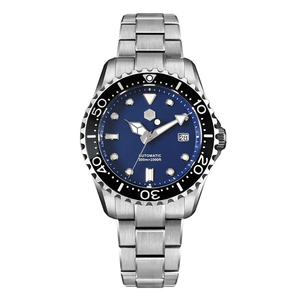 San Martin New 40mm Diver Watch YN55 Enamel Dial Classic Luxury Men Automatic Mechanical Watches Sapphire Waterproof 300m SN0009