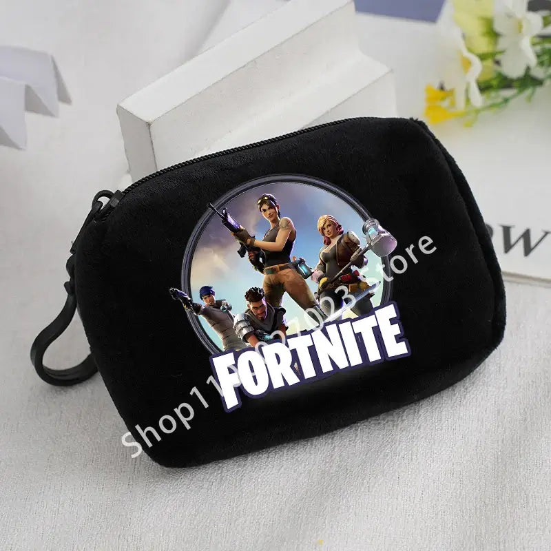 Fortnite Boys Girls Plush Coin Purse Cute Fashion Portable Wallet Cartoon Anime ID Card Storage Bag Children Birthday Gifts