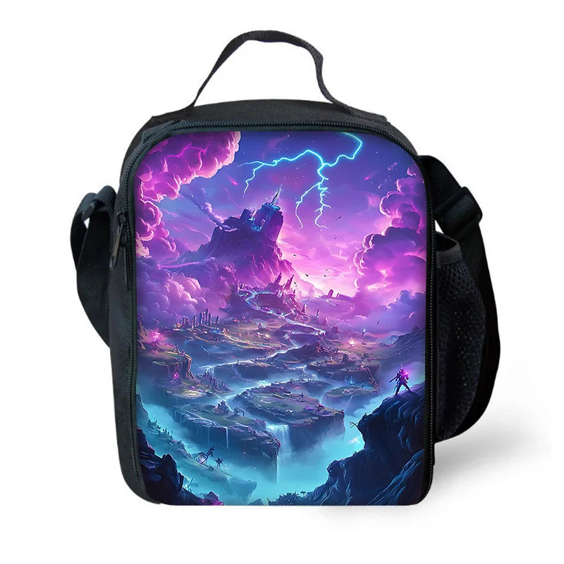 Bolsa térmica infantil aislada Hot Game FortniteS de gran capacidad para niño y niña, estudiante, picnic al aire libre, lonchera reutilizable con enfriador térmico