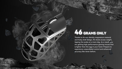 ATTACK SHARK R3 Magnesium Alloy Gaming Mouse 8K Wireless Superlight Mouse, PAW3395 Sensor, 26000 DPI, 8000Hz Polling Rate, Bluetooth, 2.4G & Wired Gaming Mouse