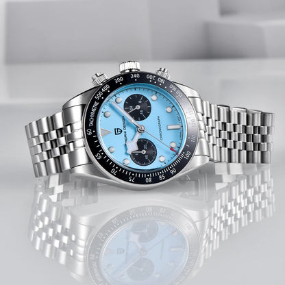 Nuevo PAGANI DESIGN 2026 Panda Retro reloj de hombre de lujo de cuarzo, cronógrafo Speed, zafiro AR, luminoso, envío local