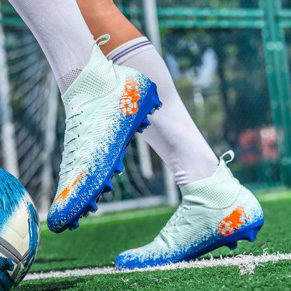 Pro Performance HighCut Soccer Boots FG Long Studs Breathable Lightweight Cleats for Outdoor Grass Matches and Daily Training