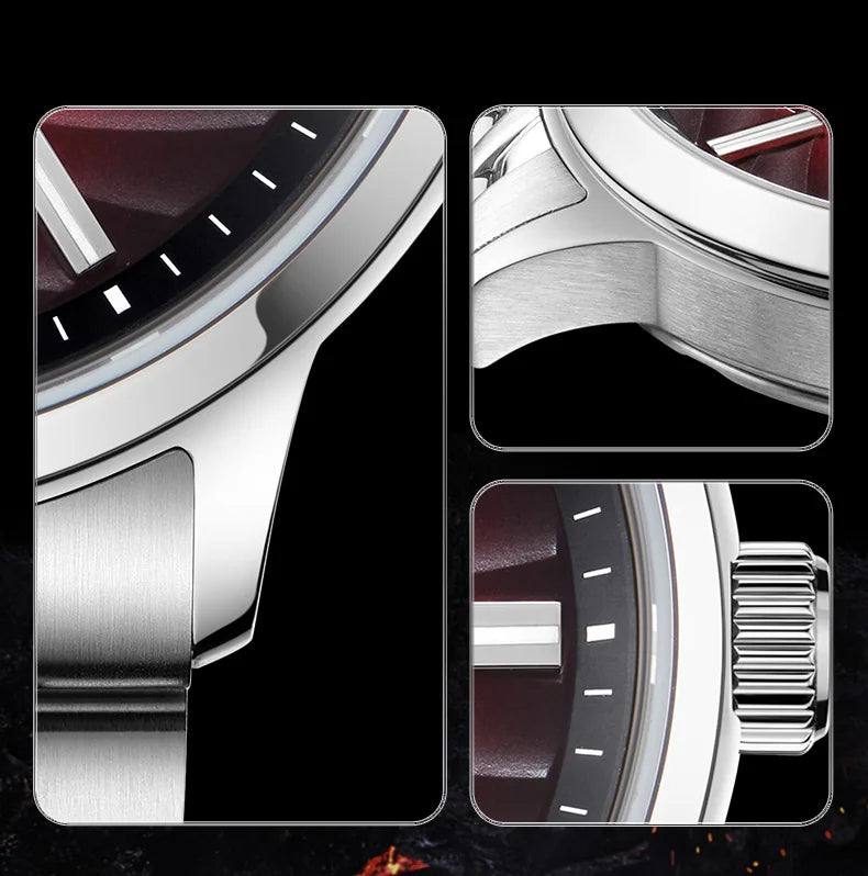Seagull Watch 39.5mm Men's Watch 5Bar Waterproof Automatic Mechanical Watches Luminous Watches for Man 6180 relogio masculino