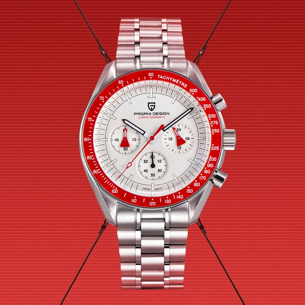 PAGANI DESIGN 2026 New Red Men's Watches Luxury Quartz Wrist Watch For Men Chronograph Automatic Date Waterproof Local Shipping