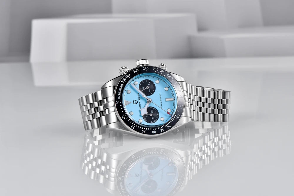 Nuevo PAGANI DESIGN 2026 Panda Retro reloj de hombre de lujo de cuarzo, cronógrafo Speed, zafiro AR, luminoso, envío local