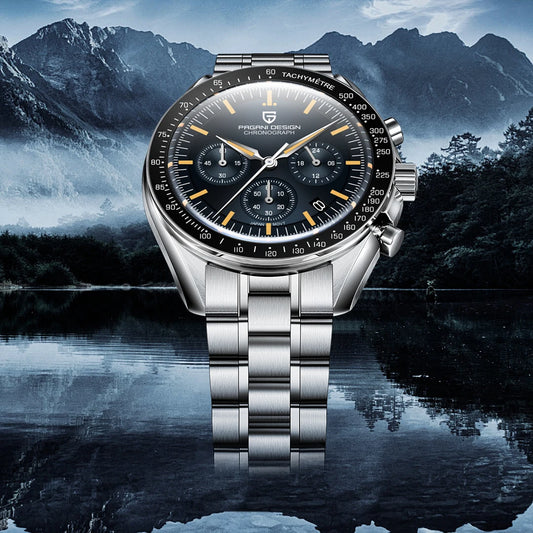 PAGANI DESIGN 2026 New V6 Moon Men's Watch Luxury Quartz Speed Sports Chronograph Watch For Men Watch AR Sapphire Glass Local Shipping