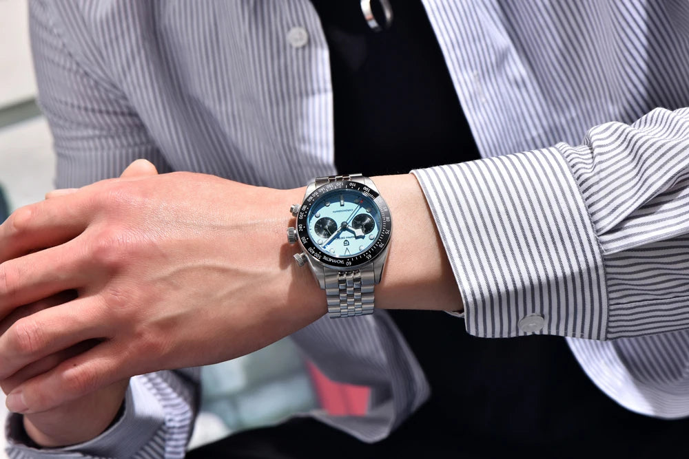 Nuevo PAGANI DESIGN 2026 Panda Retro reloj de hombre de lujo de cuarzo, cronógrafo Speed, zafiro AR, luminoso, envío local