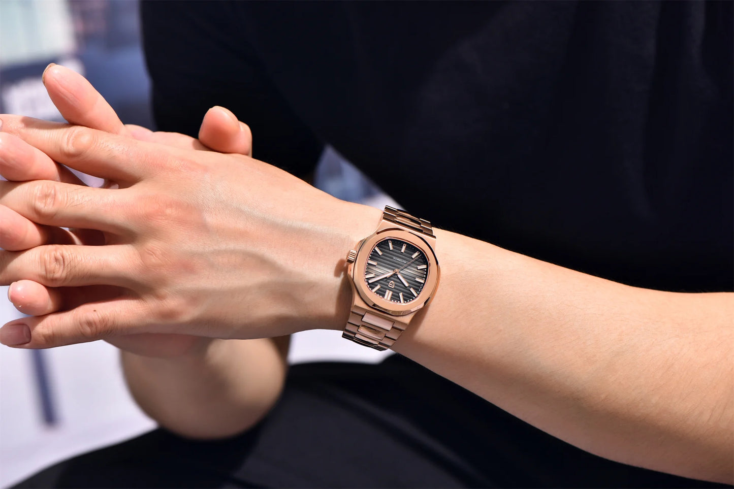 PAGANI DESIGN 2026 New Luxury Automatic Watch  Men Mechanical Wristwatch Stainless Steel Sapphire glass 40MM Barrel dial Watch