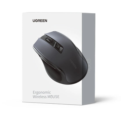 UGREEN Wireless Mouse Bluetooth 5.0 Mouse Ergonomic 4000DPI 6 Mute Buttons Mouse For MacBook Tablet Laptops Computer PC 2.4G Mice