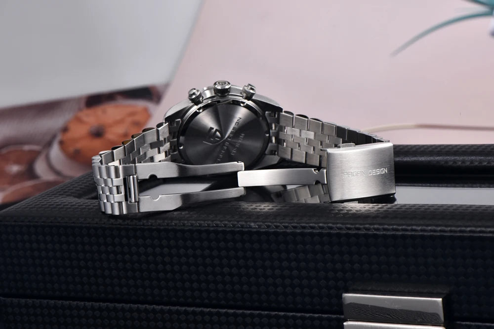 Nuevo PAGANI DESIGN 2026 Panda Retro reloj de hombre de lujo de cuarzo, cronógrafo Speed, zafiro AR, luminoso, envío local