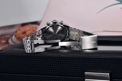 Nuevo PAGANI DESIGN 2026 Panda Retro reloj de hombre de lujo de cuarzo, cronógrafo Speed, zafiro AR, luminoso, envío local