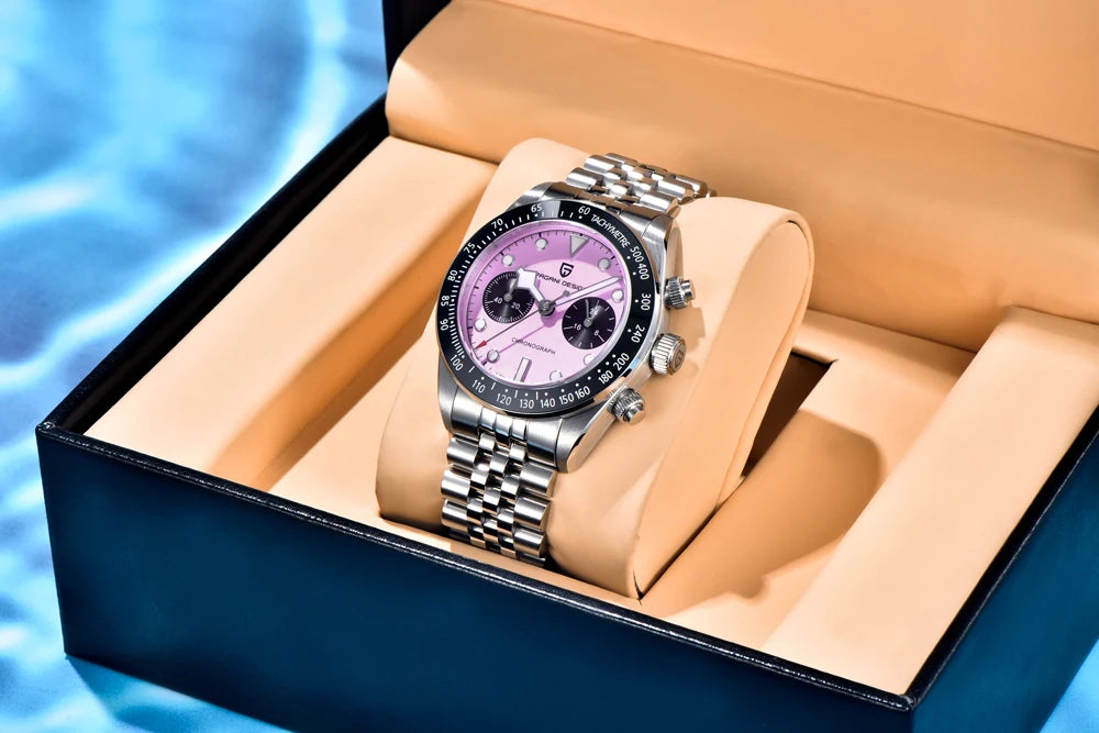 Nuevo PAGANI DESIGN 2026 Panda Retro reloj de hombre de lujo de cuarzo, cronógrafo Speed, zafiro AR, luminoso, envío local