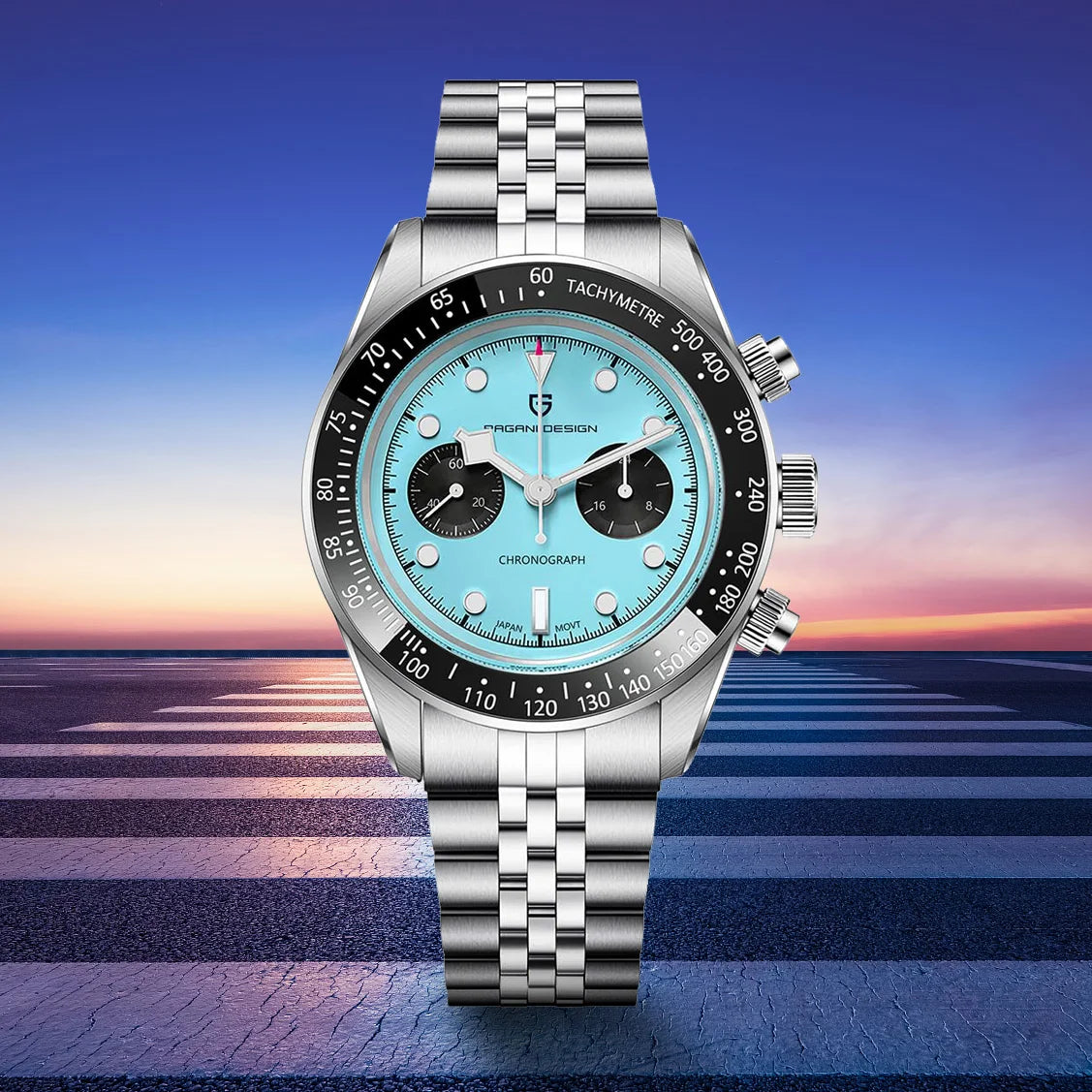 Nuevo PAGANI DESIGN 2026 Panda Retro reloj de hombre de lujo de cuarzo, cronógrafo Speed, zafiro AR, luminoso, envío local