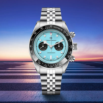 Nuevo PAGANI DESIGN 2026 Panda Retro reloj de hombre de lujo de cuarzo, cronógrafo Speed, zafiro AR, luminoso, envío local