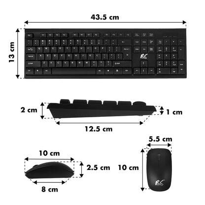 QWERTY NanoRS RS580 kabelloses Tastatur- und Maus-Set