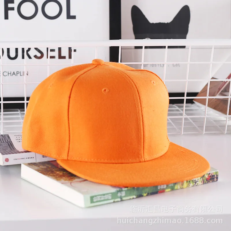 Solidna czapka hip-hopowa dla mężczyzn, czapka typu snapback, czapki baseballowe dla kobiet, czapki z regulowanym płaskim daszkiem, proste daszki, czapki dla chłopców i dziewcząt, taniec uliczny