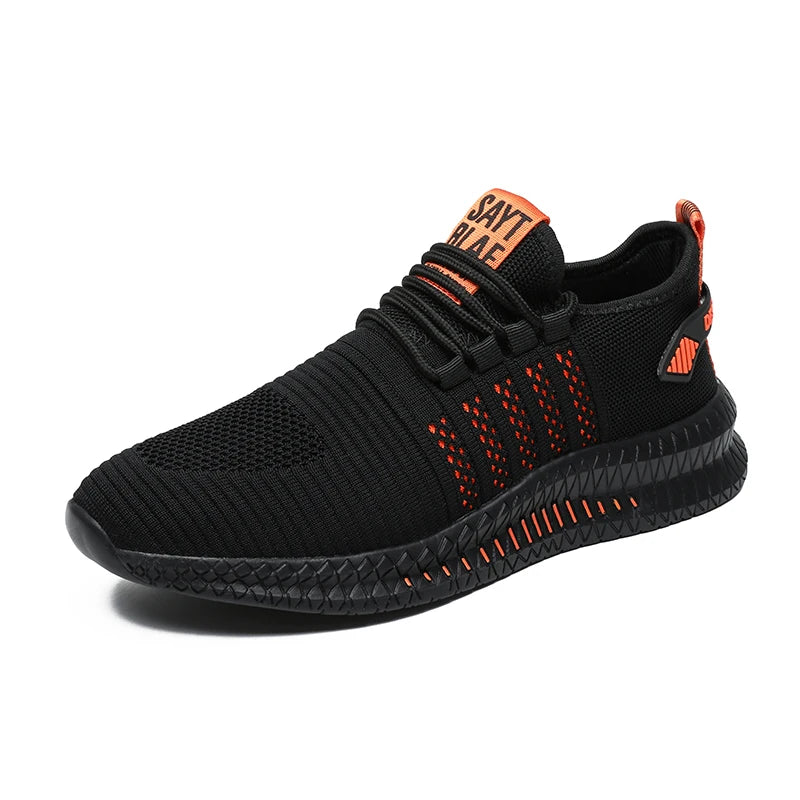 Baskets légères à la mode pour hommes, chaussures décontractées respirantes, chaussures de marche à lacets