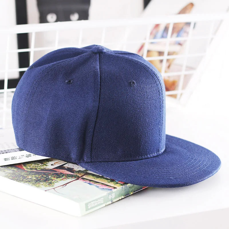 Solidna czapka hip-hopowa dla mężczyzn, czapka typu snapback, czapki baseballowe dla kobiet, czapki z regulowanym płaskim daszkiem, proste daszki, czapki dla chłopców i dziewcząt, taniec uliczny