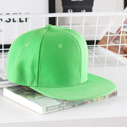 Solidna czapka hip-hopowa dla mężczyzn, czapka typu snapback, czapki baseballowe dla kobiet, czapki z regulowanym płaskim daszkiem, proste daszki, czapki dla chłopców i dziewcząt, taniec uliczny