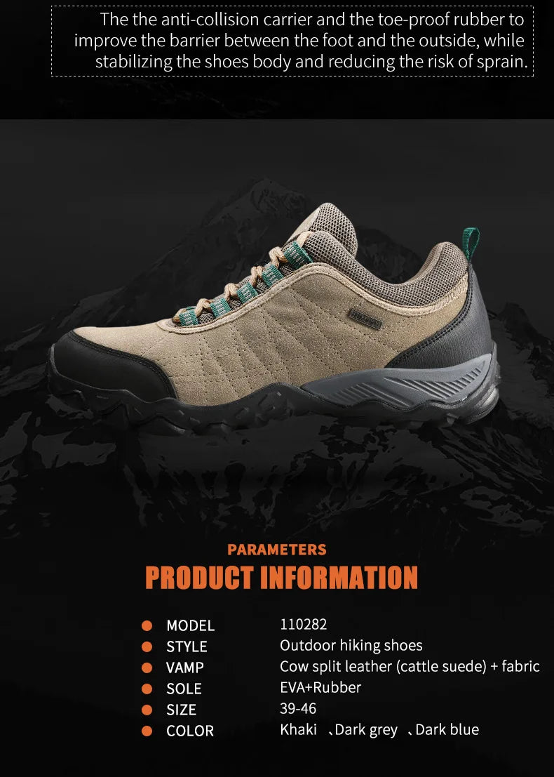 HUMTTO Outdoor Hiking Trekking Mountain Sports Shoes for Men, Camping, Hunting, Walking, Breathable Cushioned Non-Slip Sneakers
