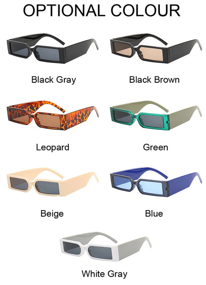 Rectangle Fashion Sunglasses Man Hip Hop Vintage Designer Black Shades Sun Glasses Small Frame Personality Oculos De Sol