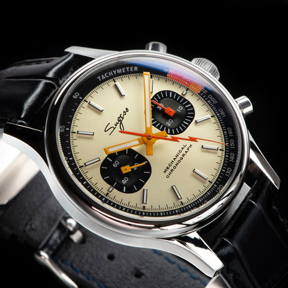Sugess New Business Watch Mechanical Chronograph ST19 Original Swaneck Movement wristwatches Army Pilot Reloj Hombre Sappire