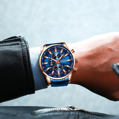 CURREN New Mens Watches Quartz Business Waterproof Watch Man Watches Top Brand Luxury WristWatch Men Chronograph Reloj Hombre