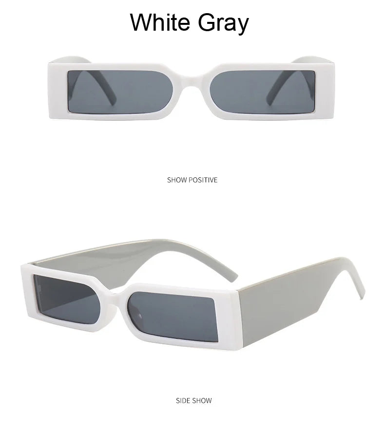 Rectangle Fashion Sunglasses Man Hip Hop Vintage Designer Black Shades Sun Glasses Small Frame Personality Oculos De Sol