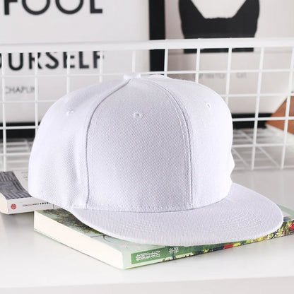 Solidna czapka hip-hopowa dla mężczyzn, czapka typu snapback, czapki baseballowe dla kobiet, czapki z regulowanym płaskim daszkiem, proste daszki, czapki dla chłopców i dziewcząt, taniec uliczny