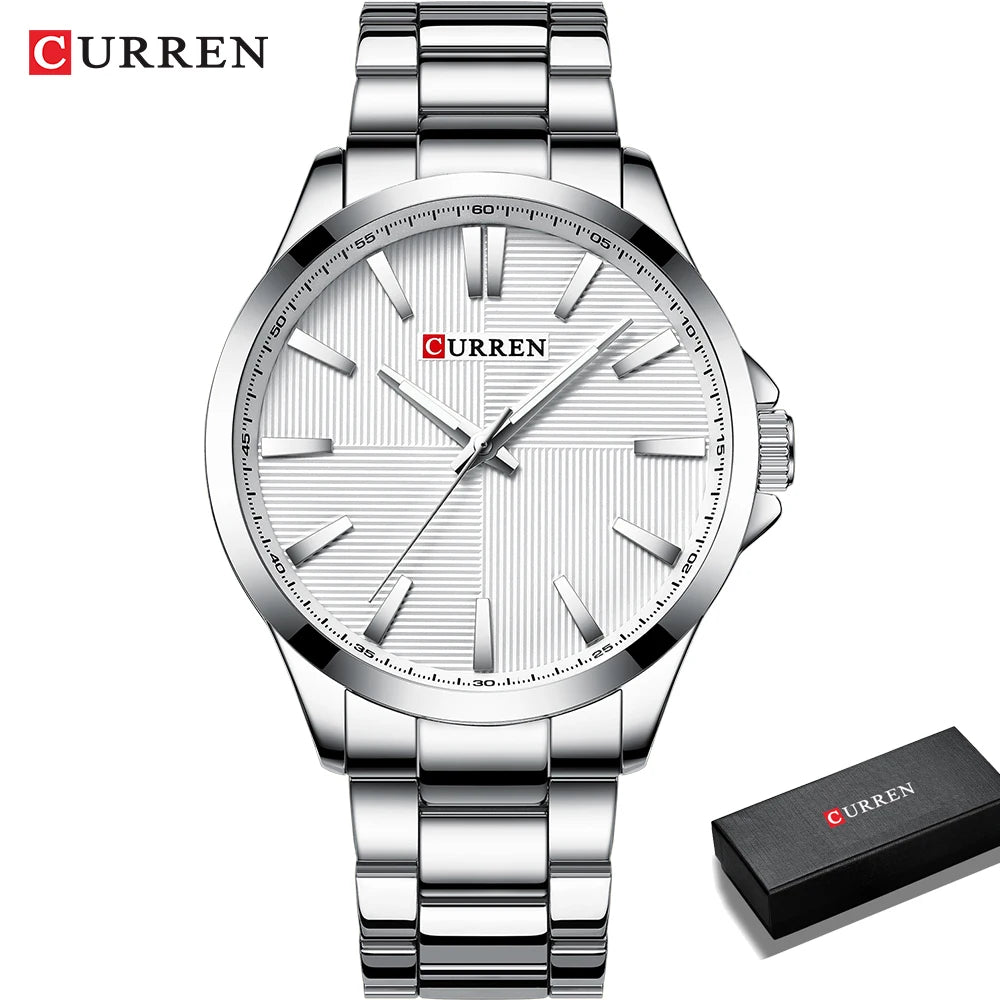 CURREN Men’s Watch – Luxury model, water-resistant, military style, stainless steel – Sports wristwatch (ref. 8322)