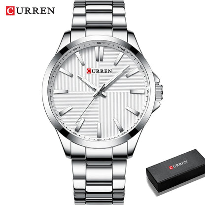 CURREN Men’s Watch – Luxury model, water-resistant, military style, stainless steel – Sports wristwatch (ref. 8322)