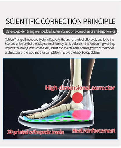 Orthopedic kids shoes Princepard flat feet medical corrective casual footwear for toddlers with arch support sneakers